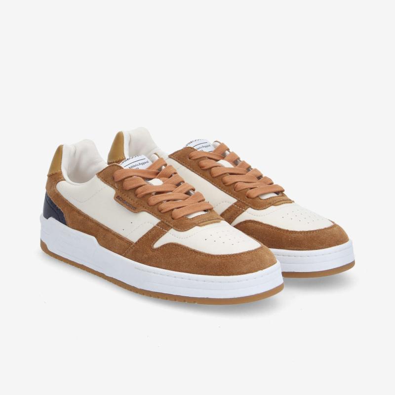 BROOKLYN PREPPY M - NAPPA/SUEDE - BEIGE/CAMEL